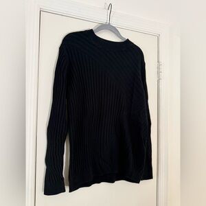 INC Classic Black Ribbed Sweater
Size Large